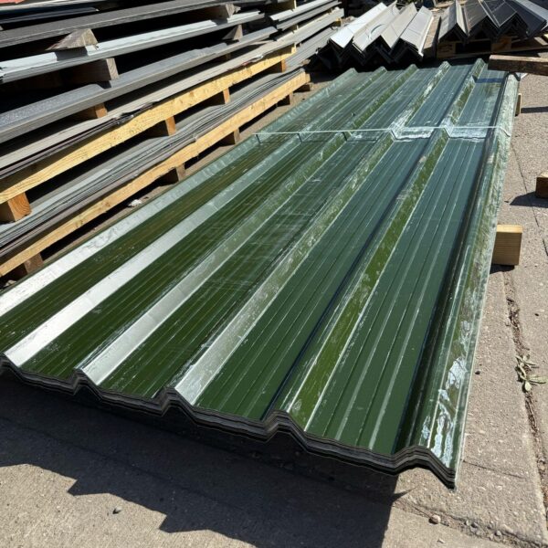 Box Profile Roofing Sheets | Juniper Green & Galvanised Mix | B-Grade | 0.5mm Thick