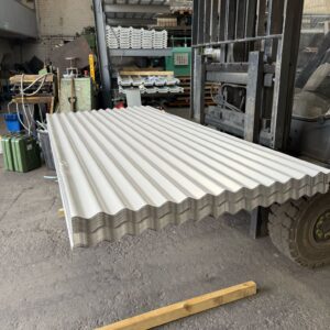 Corrugated Roofing Sheets | Light Grey | 0.5mm Thick | 1070mm Width | 8ft Length