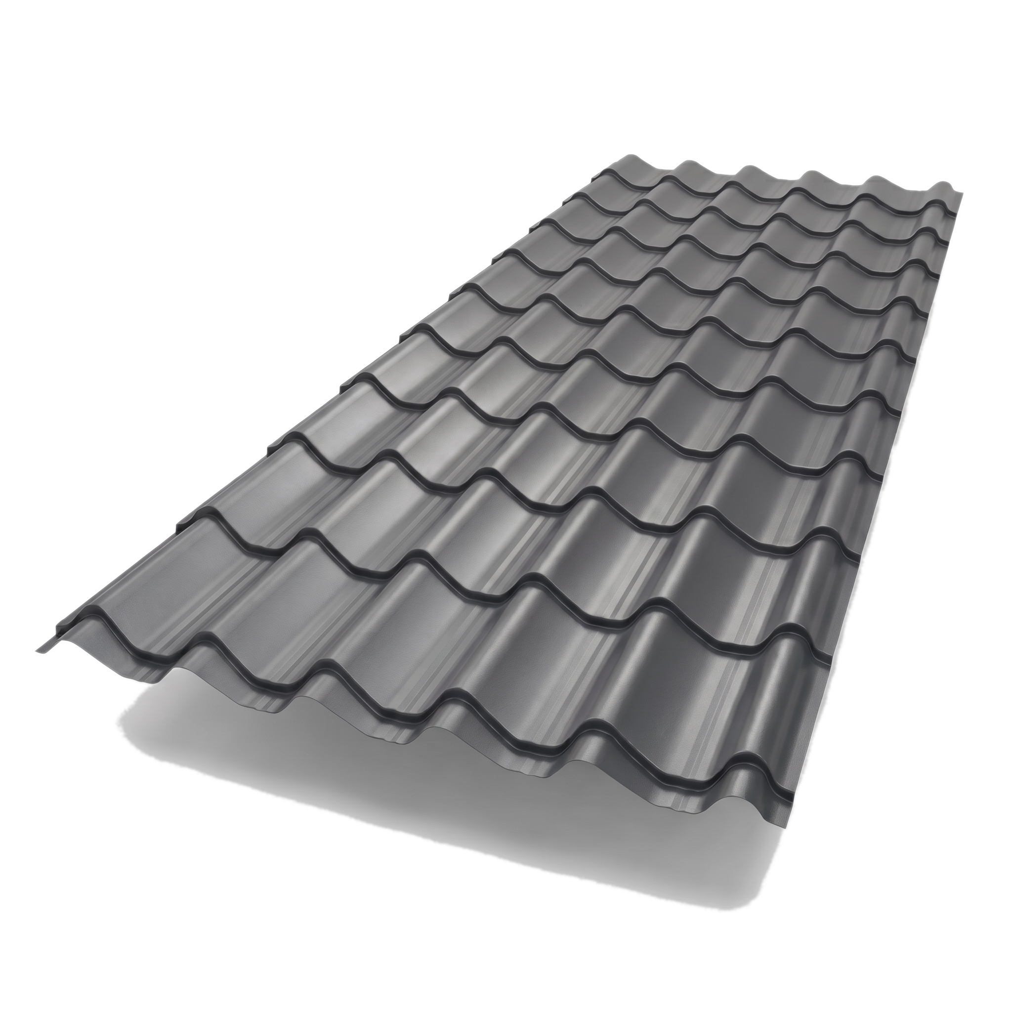 Pan Tile Effect Roofing Sheets | Plastisol Coated | 0.5 mm